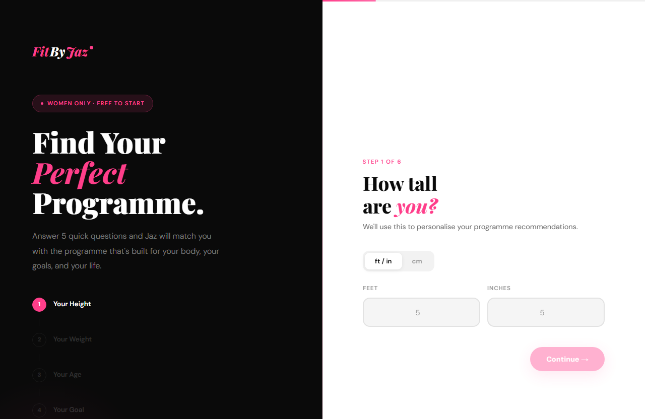 Train with Jaz personal trainer website built by The Domain Designers